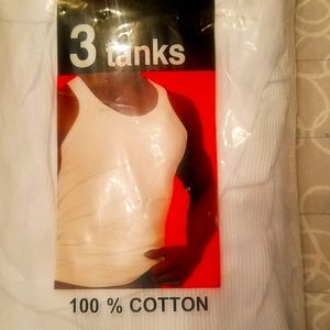 Plain white tank tops